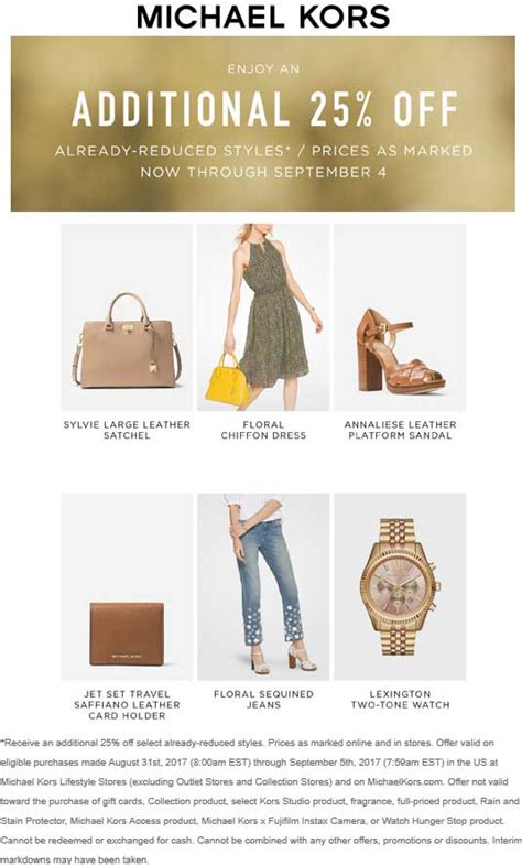 michael kors promo code april 2020|michael kors 25 off code.